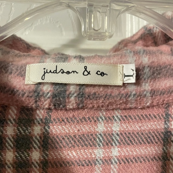 Judson & Co Shacket Jacket women’s pink plaid - Picture 3 of 4